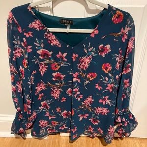 1 State Floral Blouse